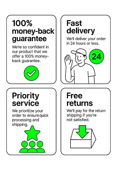 Promotional Graphic Highlighting Customer Service Features