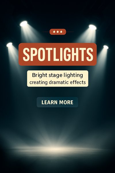 Dramatic Spotlight Lighting for Stage Performances