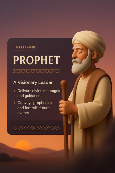 3D Illustration of a Prophet Delivering Messages