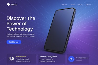 Dynamic Landing Page Layout for Technology Service