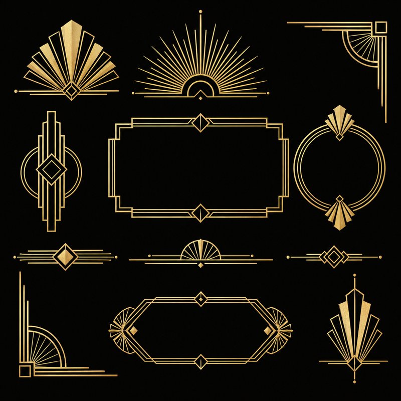 Art Deco ornament design elements