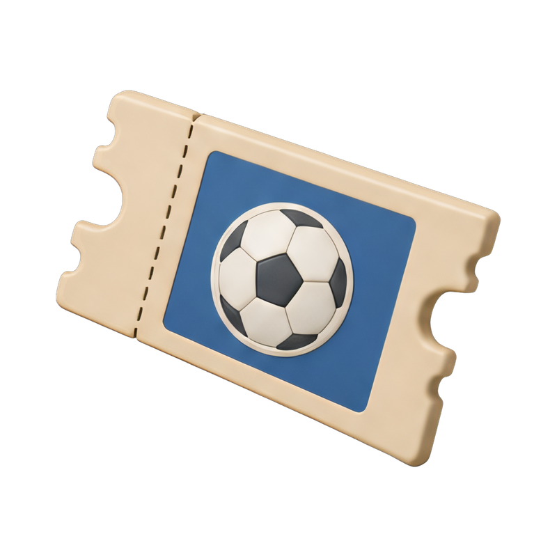 Football match ticket design