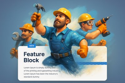 Dynamic Watercolor Illustration of Workmen in Action