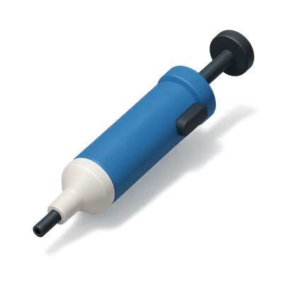 3D Desoldering Pump Icon with Isometric View