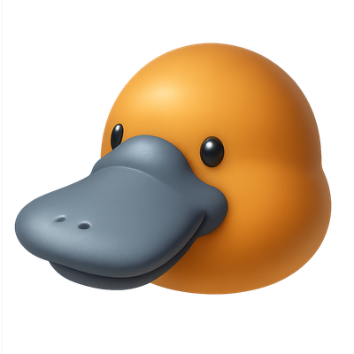3D Icon of a Platypus with Duck Bill