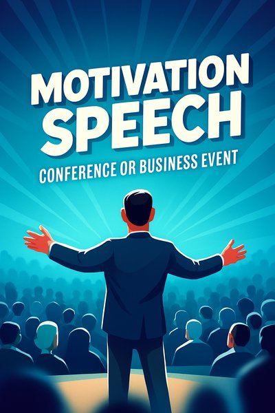 Dynamic Motivational Speaker at Business Event