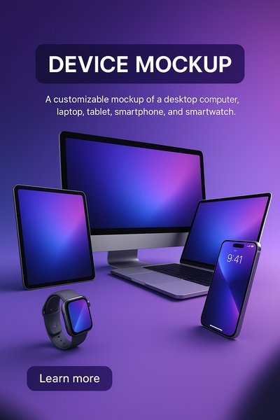 Modern Device Mockup for Marketing and Design Projects
