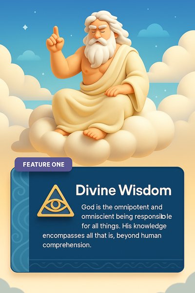Divine 3D Illustration of God in Heaven