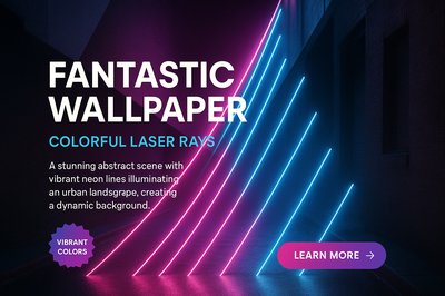 Stunning 3D Neon Lines Abstract Wallpaper with Dynamic Colors