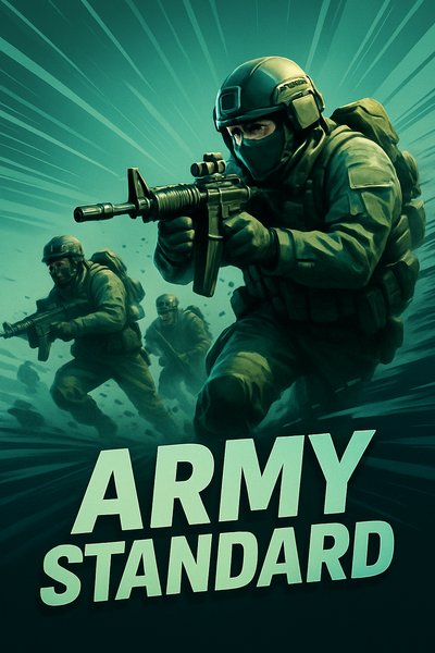 Dynamic Army Standard Illustration with Engaging Design