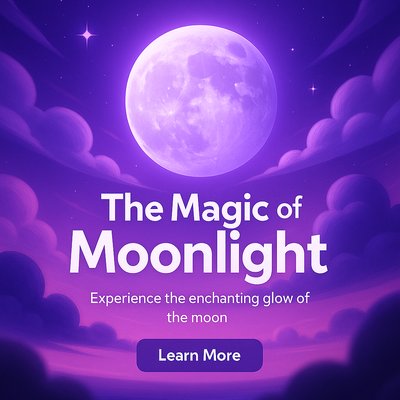 Enchanting Moonlight Theme Graphic for Promotion