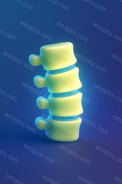 Realistic 3D Spine Icon with Soft Glow
