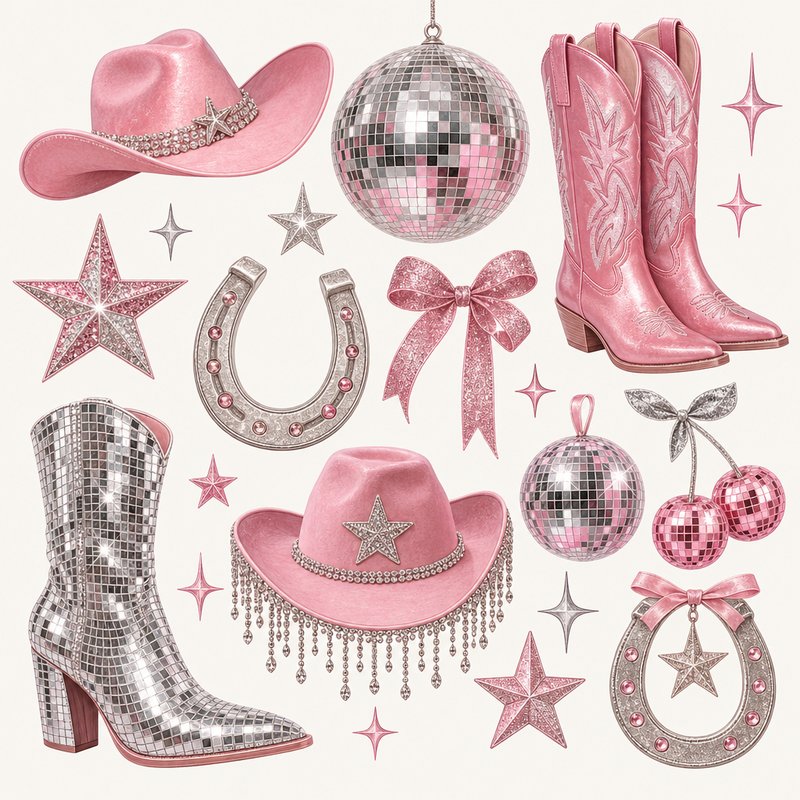 Disco Cowgirl Design Elements
