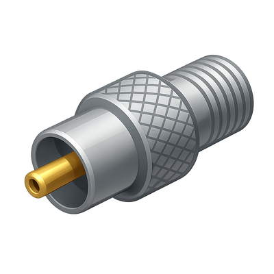 3D Coaxial Adapter Icon in Isometric View