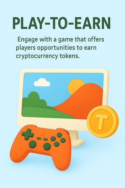 Play-to-Earn Gaming Concept Illustration