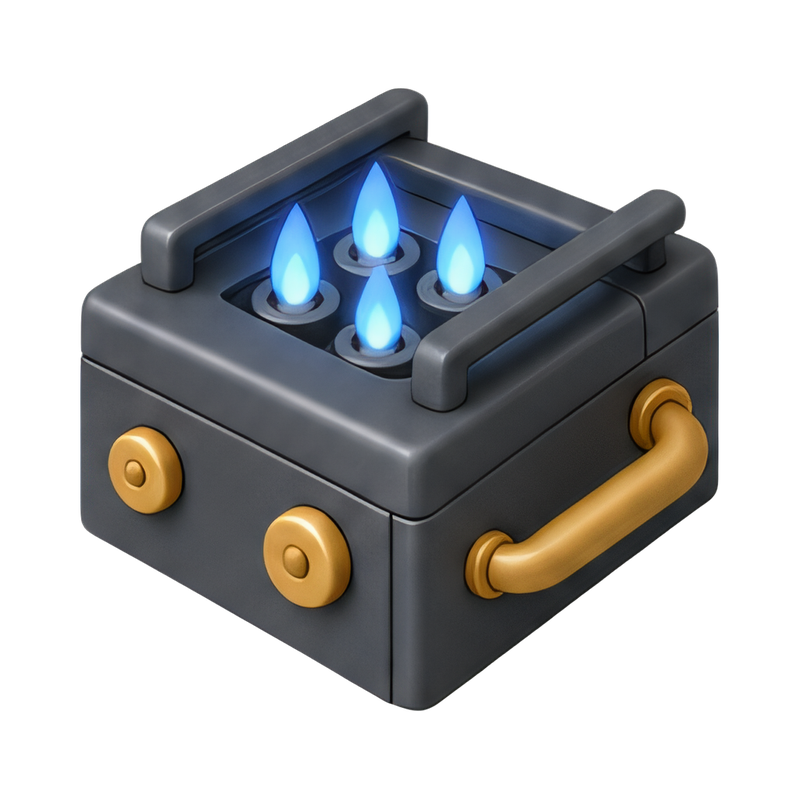 industrial gas forge setup