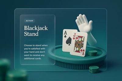 3D Illustration of a Blackjack Stand with Clear Visual Elements
