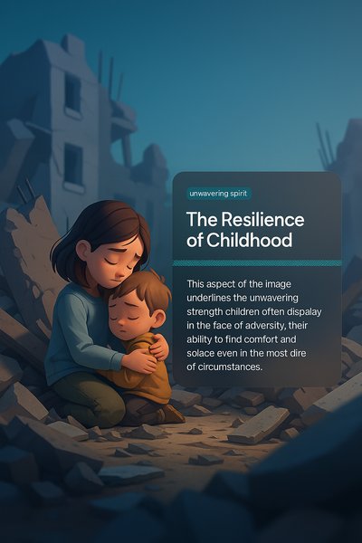 Children's Resilience Amidst War-Torn Ruins