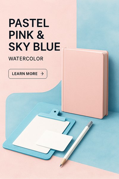 Modern Corporate Design with Watercolor Pastels