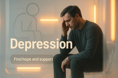 Mental Health Awareness Graphic Focused on Depression