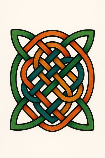 Elegant Celtic Knot Design with Vibrant Colors