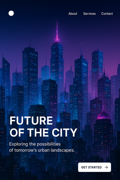 Futuristic Neon Cityscape: A Vision of Tomorrow