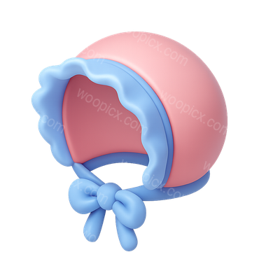 Stylized 3D Bonnet Icon with Volumetric Effect
