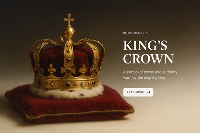 Majestic King's Crown Symbolizing Royal Power and Authority