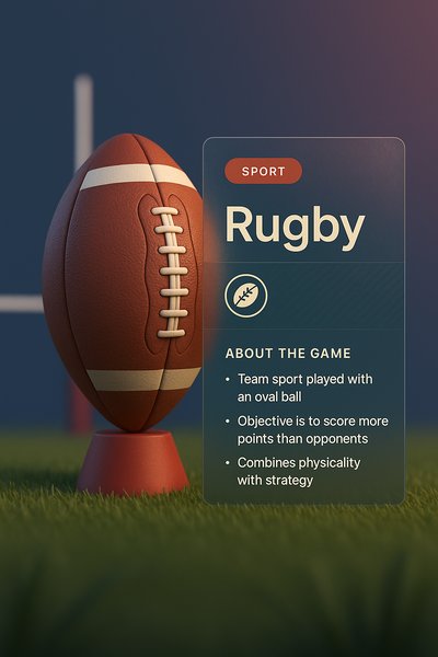 Stylish Rugby Design with Glass Elements