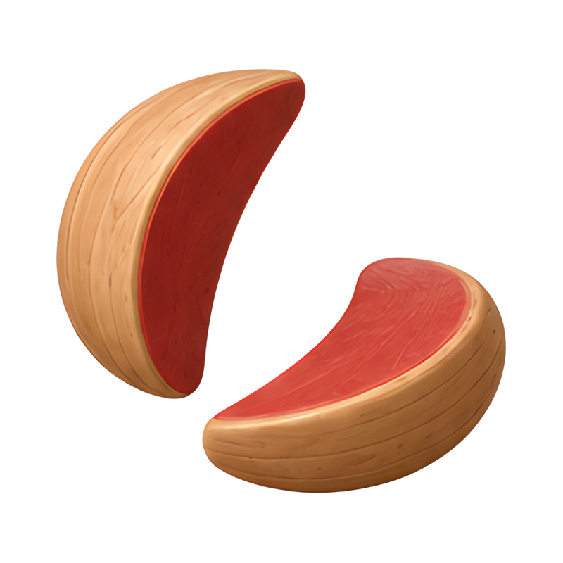 crescent wooden divination blocks