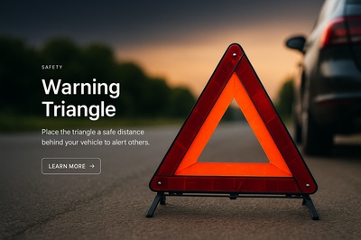 Stylish Warning Triangle for Road Safety Awareness