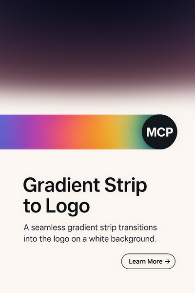 Stylish Gradient Transition to MCP Logo Design