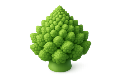 3D Romanesco Fractal Icon