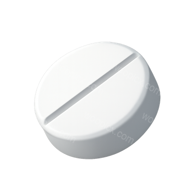 Stylized 3D Aspirin Icon with Isometric Design