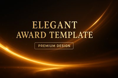 Elegant Award Template with Premium Design Features