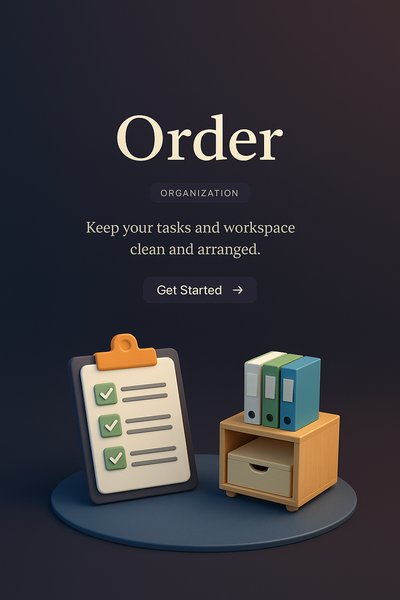 3D Scene of Organized Workspace with Checklist