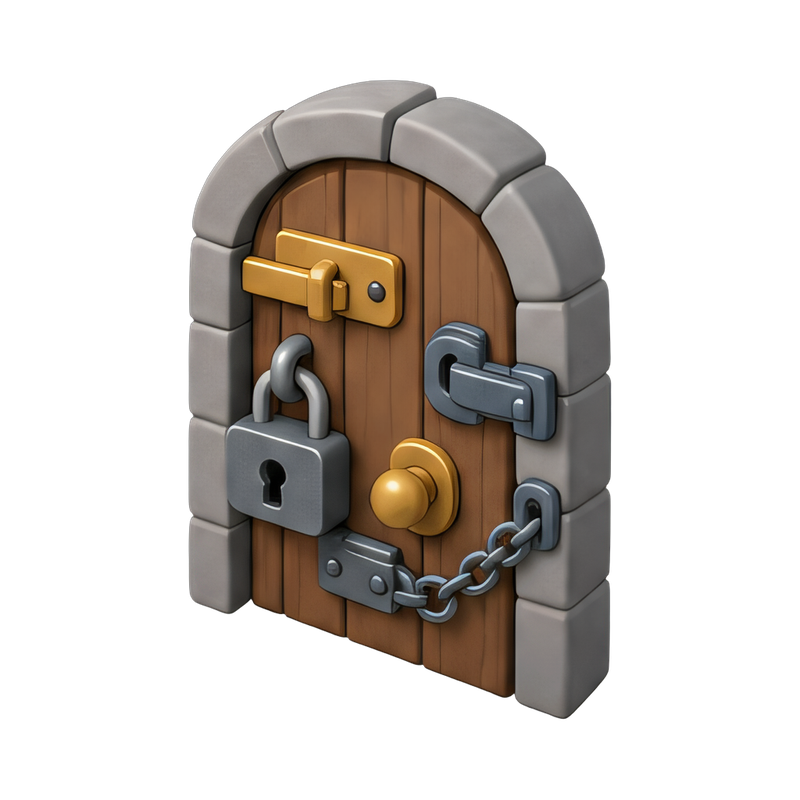 secure door with multiple locks