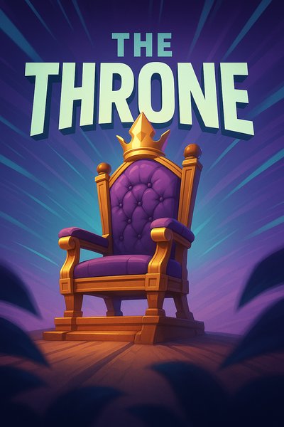 Dynamic Throne Illustration with Bold Design Elements