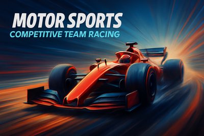 Dynamic Racing Car in Motion - High-Speed Motorsport Art