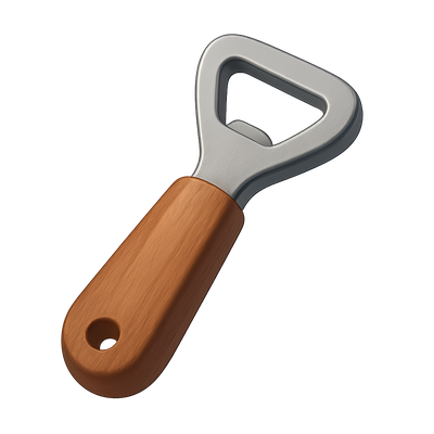 Stylish 3D Lever Bottle Opener Icon in Isometric View