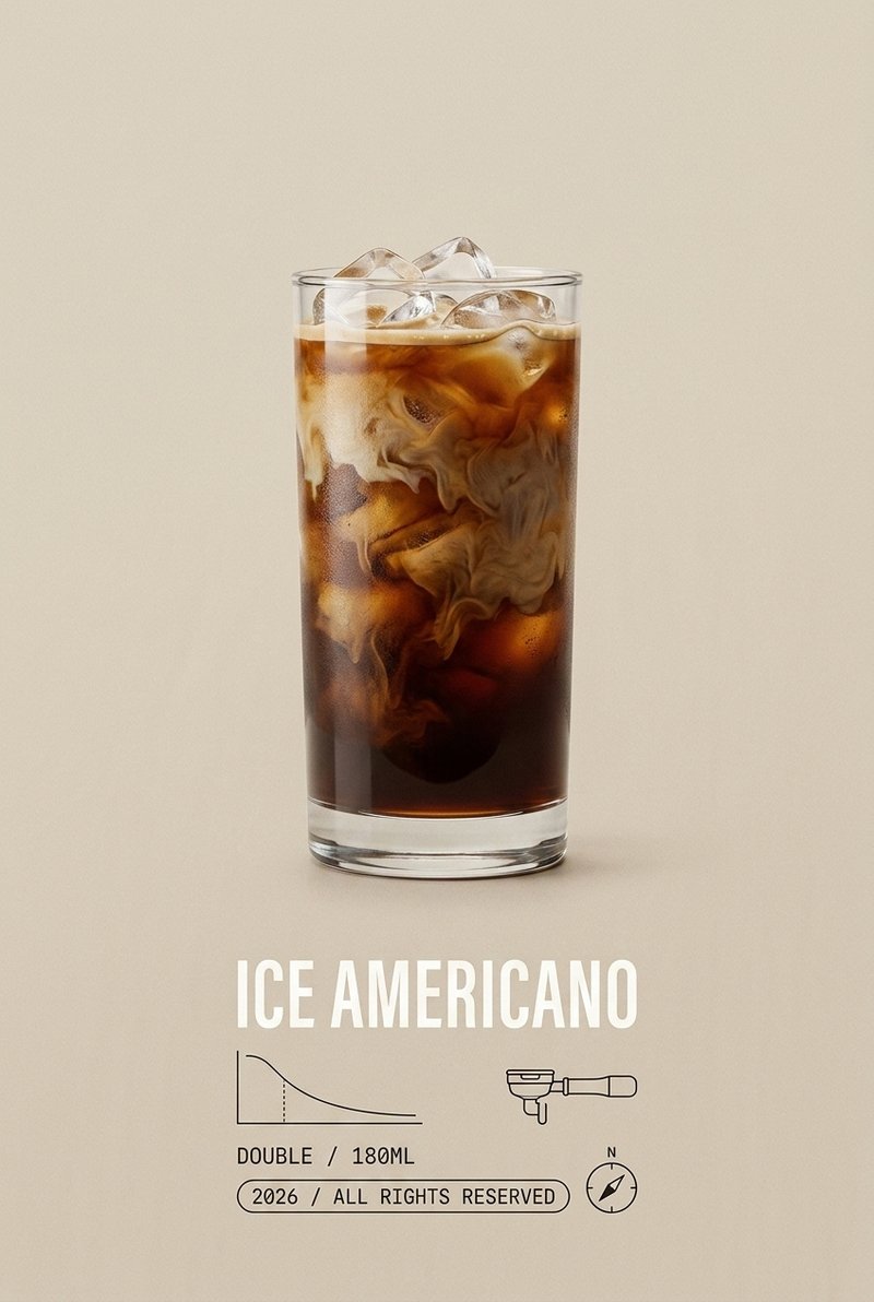 Iced Americano in Glass