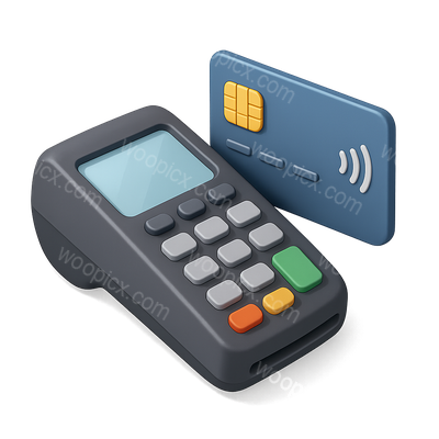 3D Payment Device and Credit Card Icon
