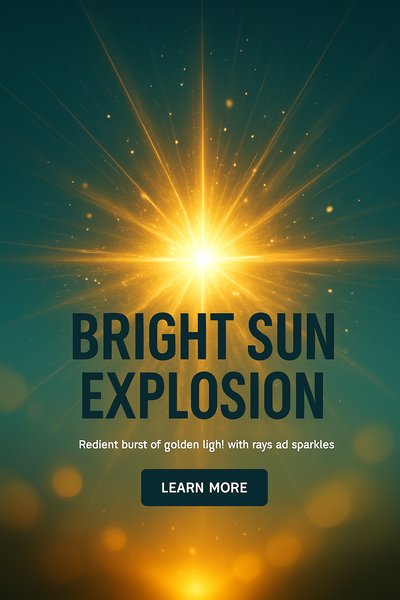 Bright Sun Explosion Graphic for Promotion
