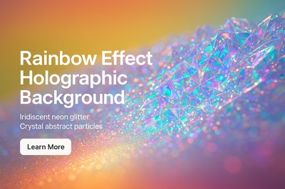 Colorful Holographic Background with Iridescent Glitter