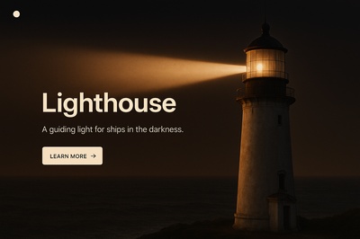 Stylish Lighthouse Illustration with Guiding Light