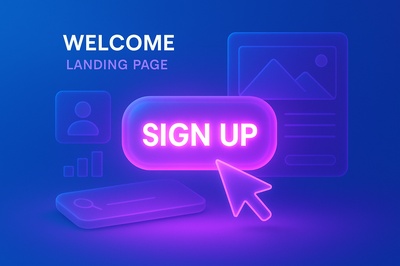 Fluorescent Composition for Landing Page Design