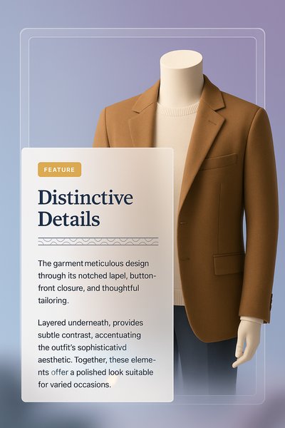 Stylish Garment Display on Mannequin with Feature Highlights