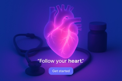 Neon Heart Glow with Fluorescent Illumination