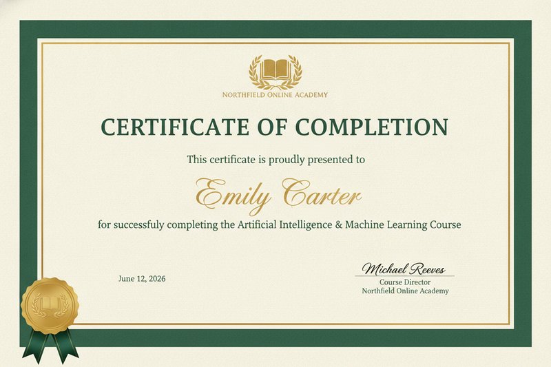 Elegant certificate of completion