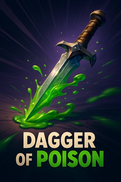 Dynamic Dagger of Poison Illustration with Vibrant Colors